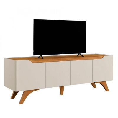 Rack Para Tv 75 Atenas 4 Portas 1.80m Mavaular Off White - Naturalle