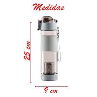 Garrafa Para Chá 600ml Com Infusor E Alça Cinza - 2