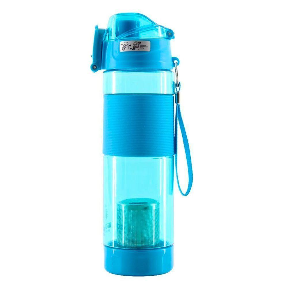 Garrafa Para Chá 600ml Com Infusor E Alça Azul - 1