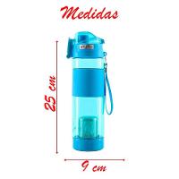 Garrafa Para Chá 600ml Com Infusor E Alça Azul - 2