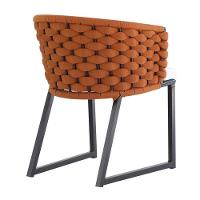 Kit 4 Cadeira Bali Alumínio Em Tricô Náutico E Mesa Trama Mármore - 3