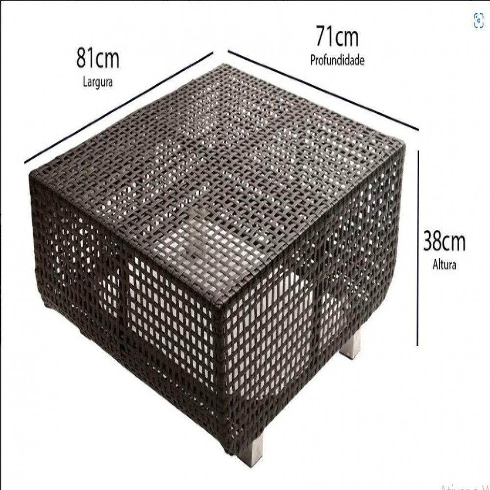 Jogo De Sofá E Poltronas Malibu Com Mesa Em Alumínio Avelã - 4