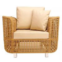 Jogo De Sofá E Poltronas Malibu Com Mesa Em Alumínio Avelã - 2