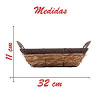 Cesto Multiuso Porta Frutas Palha Fruteira Com Alça 32cm - 1