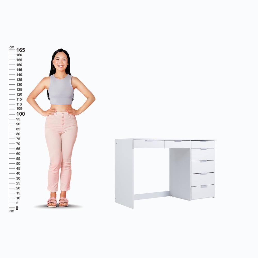 Mesa De Escritório Ditália 7 Gavetas Com Cadeira Pe-90 - 4