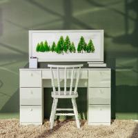 Mesa De Escritório Ditália 7 Gavetas Com Cadeira Pe-100 Branco - 2