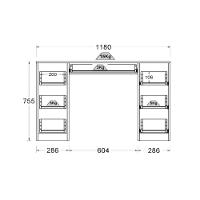 Mesa De Escritório Ditália 7 Gavetas Com Cadeira Pe-100 Branco - 7
