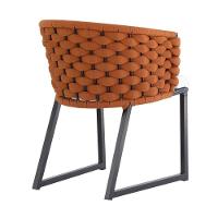 Cadeira Bali Aluminio Em Tricô Náutico  Terra Cota - 3