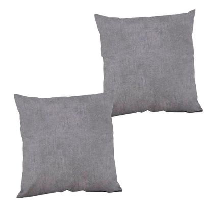 2 Almofadas Cheias Sofa Sala Impermeável Decorativa Antimofo Lisato Grafite