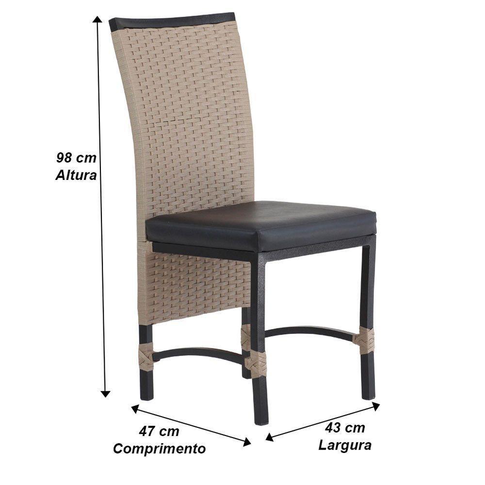 Cadeira Corda Náutica Saia Longa Cozinha Edícula Azul - 3