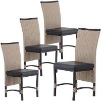 4 Cadeira Corda Náutica Saia Longa Cozinha Edícula Azul - 1