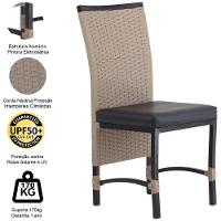 4 Cadeira Corda Náutica Saia Longa Cozinha Edícula Azul - 4