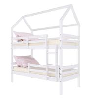 Beliche Casinha Solteiro Slim Rb Com Grade De Proteção Madeira Maciça Branco Housin - 2