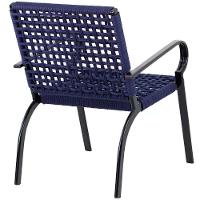 Poltrona Corda Náutica Portrico Alumínio  Azul - 5