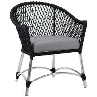 Poltronas Chile Em Corda Náutica Alumínio  Azul - 1