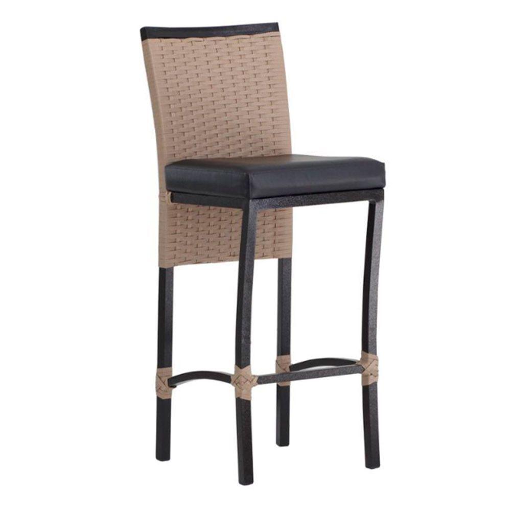 Banqueta Cannes Corda Náutica Em Alumínio  Azul - 1