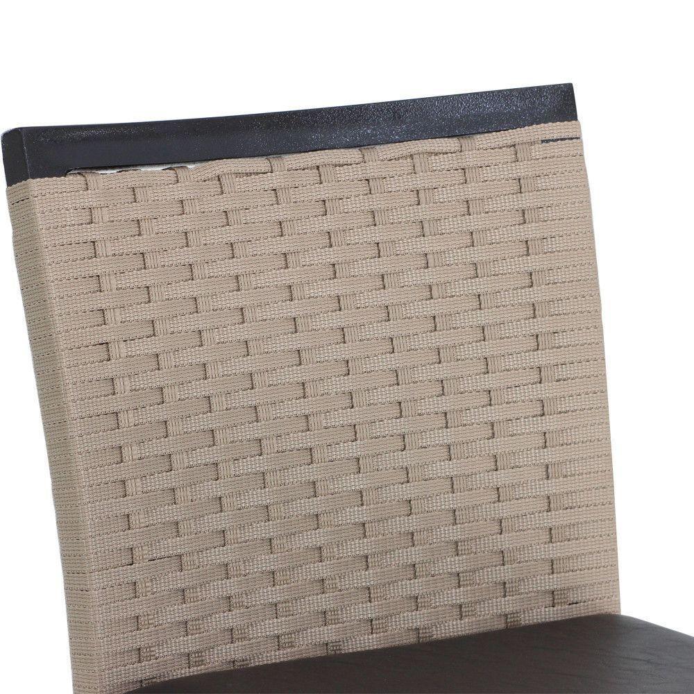 Banqueta Cannes Corda Náutica Em Alumínio  Azul - 2