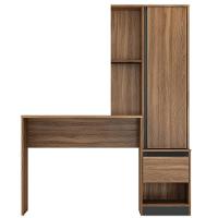 Escrivaninha Com Armário Office Luna Amêndola/grafito - 1