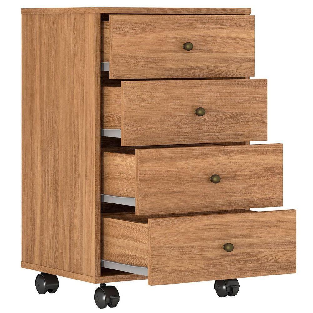 Gaveteiro Para Escritório Piece 4 Gavetas Amêndola - 3