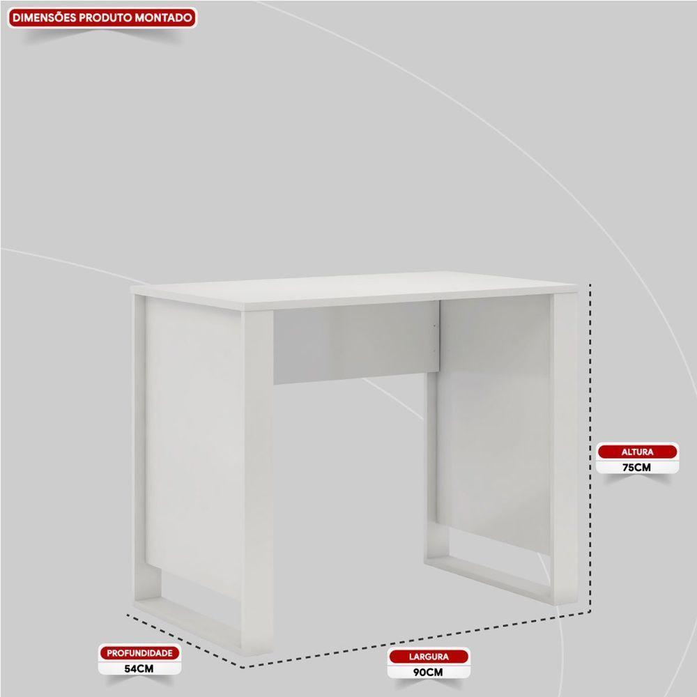 Mesa Para Computador Office Luna Branco - 3