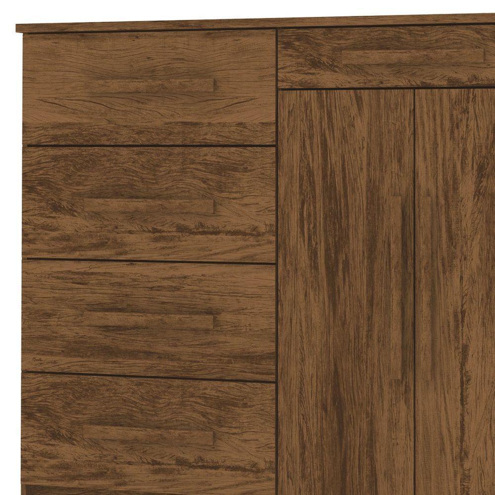 Cômoda Sapateira Sirios 5 Gavetas 2 Portas Imbuia Rústico - 2