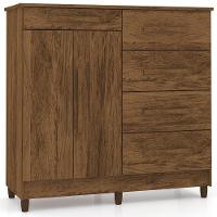 Cômoda Sapateira Sirios 5 Gavetas 2 Portas Imbuia Rústico - 3