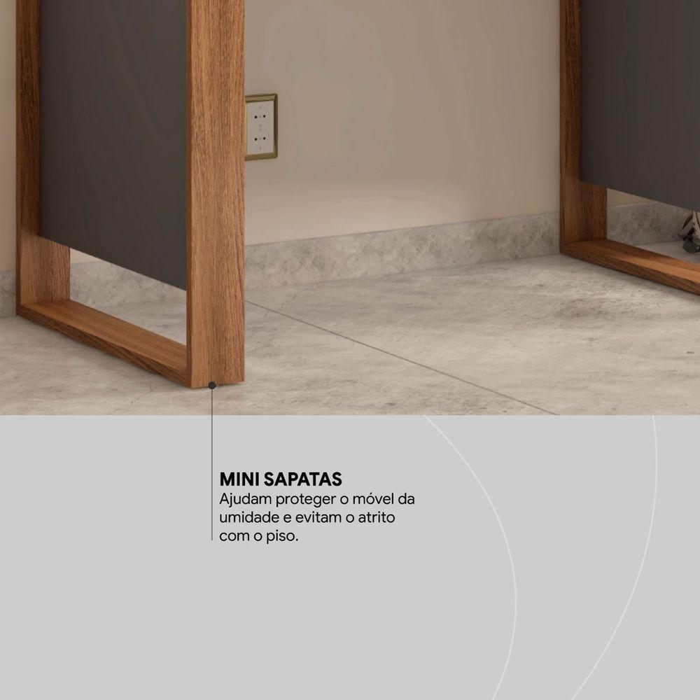 Mesa Para Computador Office Luna Amêndola/grafito - 6