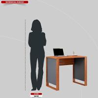 Mesa Para Computador Office Luna Amêndola/grafito - 5