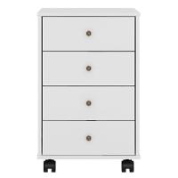 Gaveteiro Para Escritório Piece 4 Gavetas Branco - 2