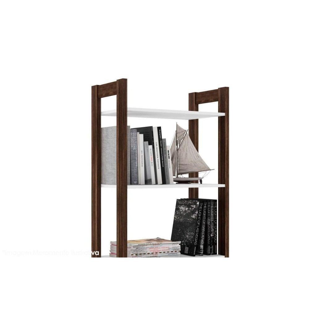 Guarda Roupa Closet Modulado AZ1009 c/ 2 Portas e 2 Prateleiras cor Preto/Nogal - Tecno Mobili - 3