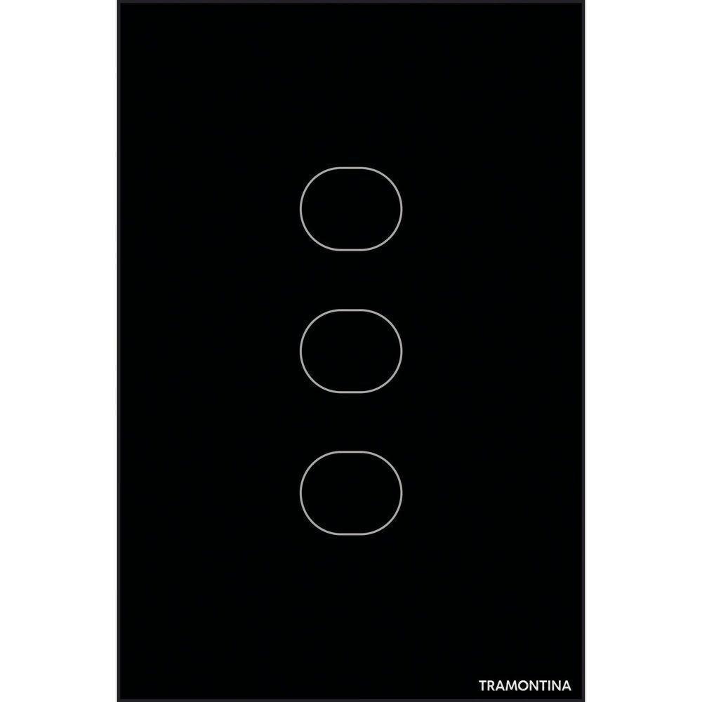 Interruptor Touch Smart Tramontina Preto 3 Canais Tramontina - 3