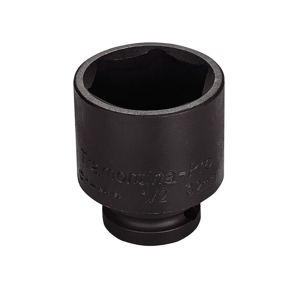 Soquete Impacto Sextavado Aço Cromo Molibdênio 32mm - Encaixe 1/2pol Tramontina Pro Tramontina - 1
