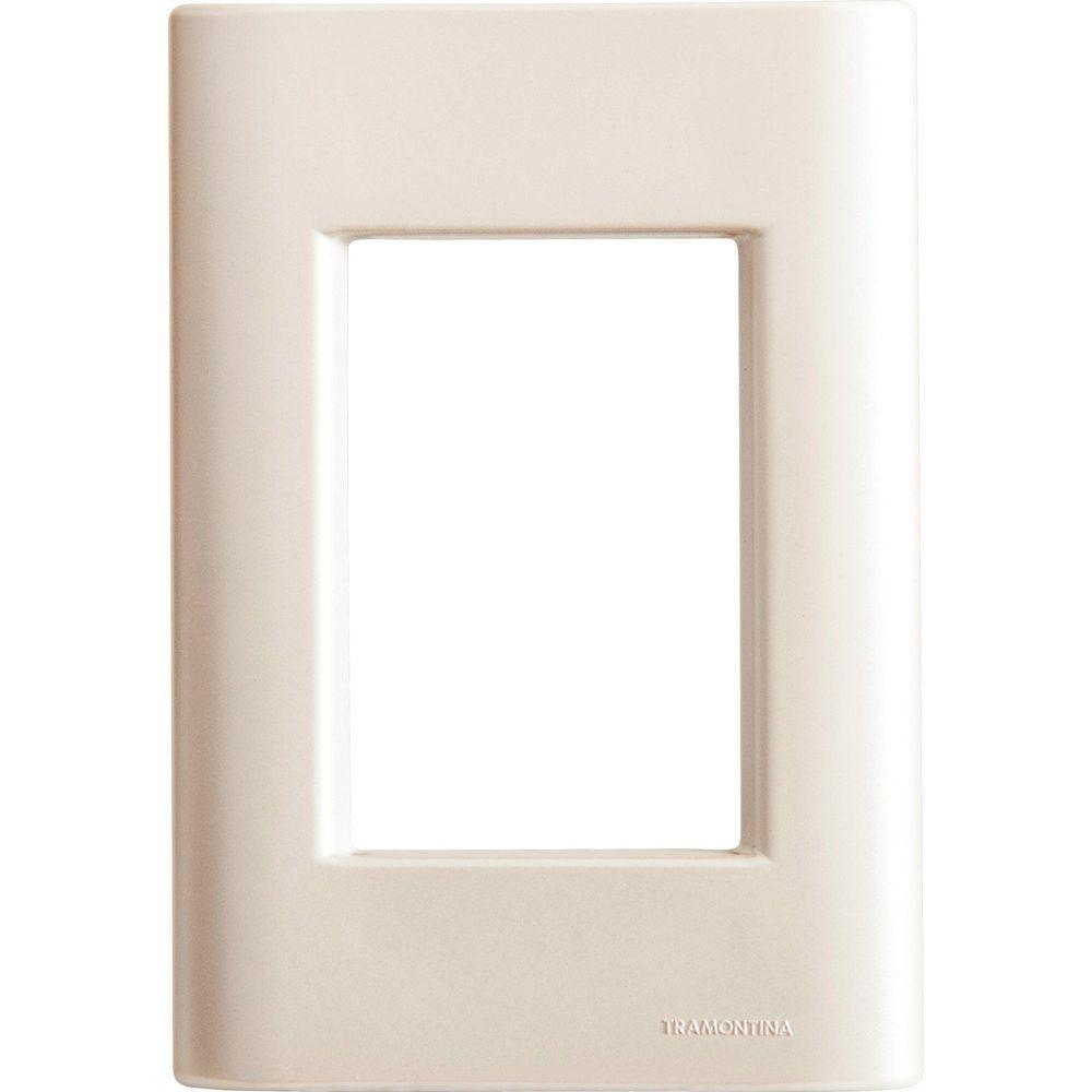 Placa 3 Postos 4x2 Tramontina Giz Pérola Sem Suporte Tramontina - 1