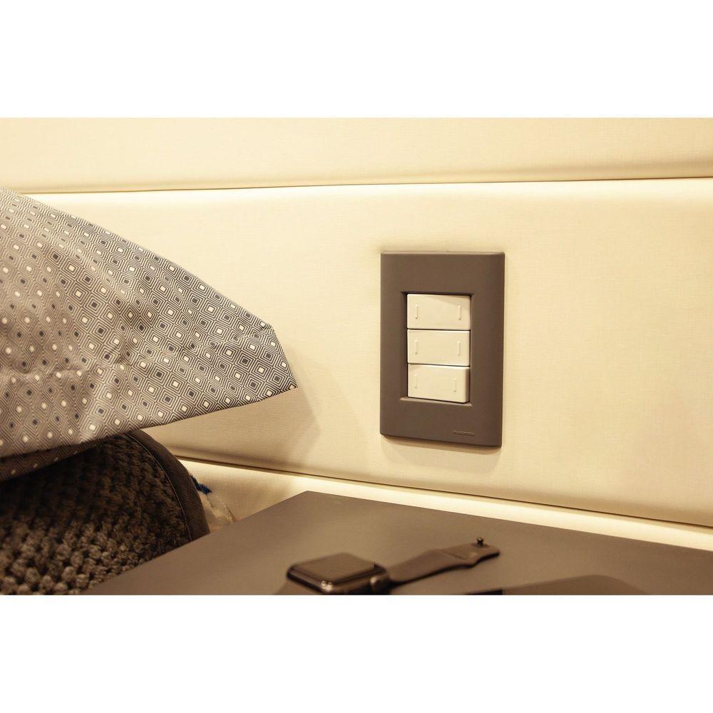 Placa 3 Postos 4x2 Tramontina Giz Titânio Soft Touch Sem Suporte Tramontina - 2