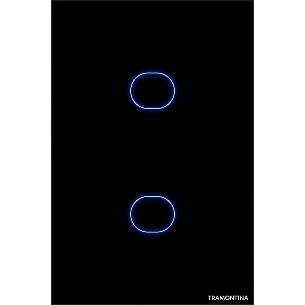 Interruptor Touch Smart Tramontina Preto 2 Canais Tramontina - 1