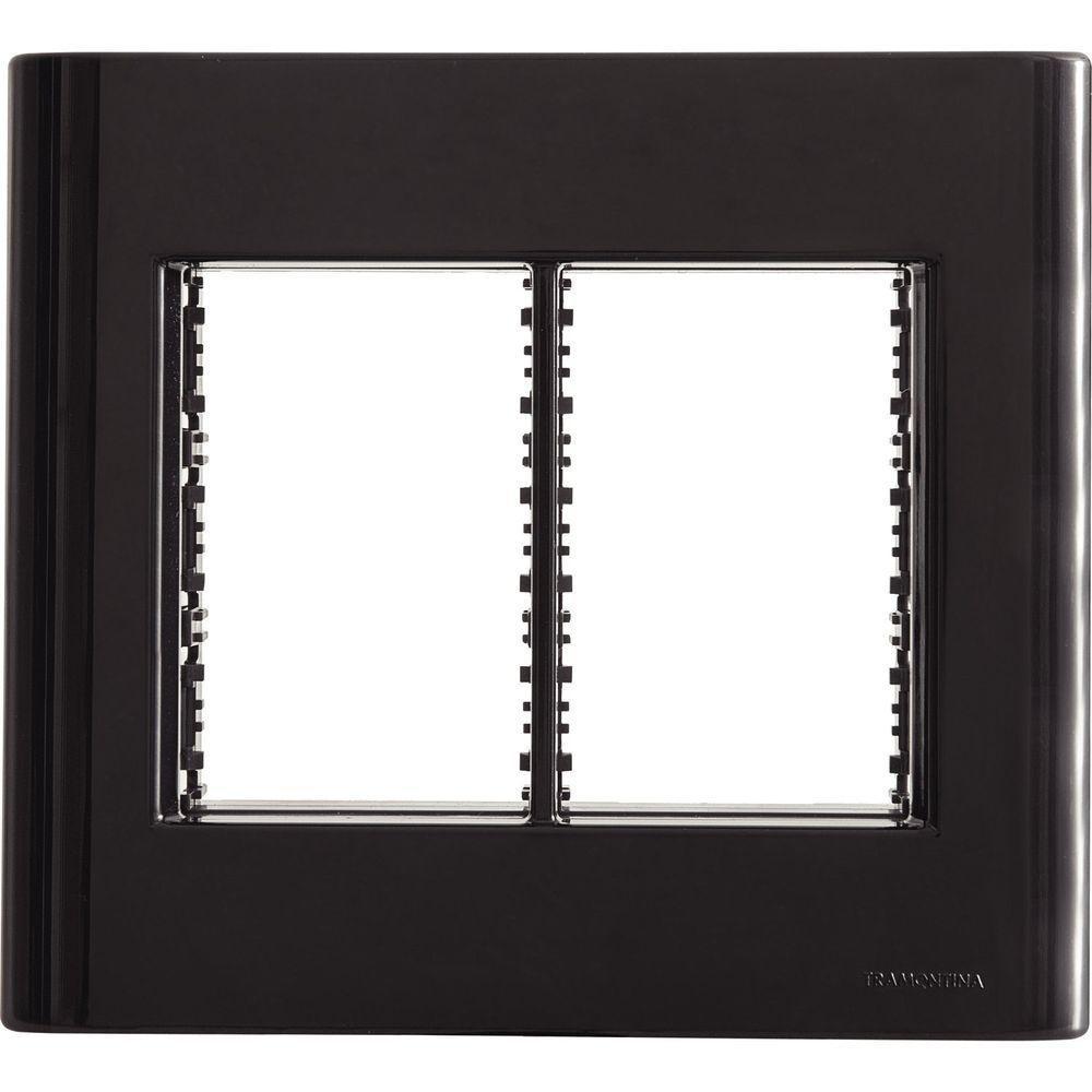 Placa 6 Postos 4x4 Tramontina Giz Preta Suporte Tramontina - 1