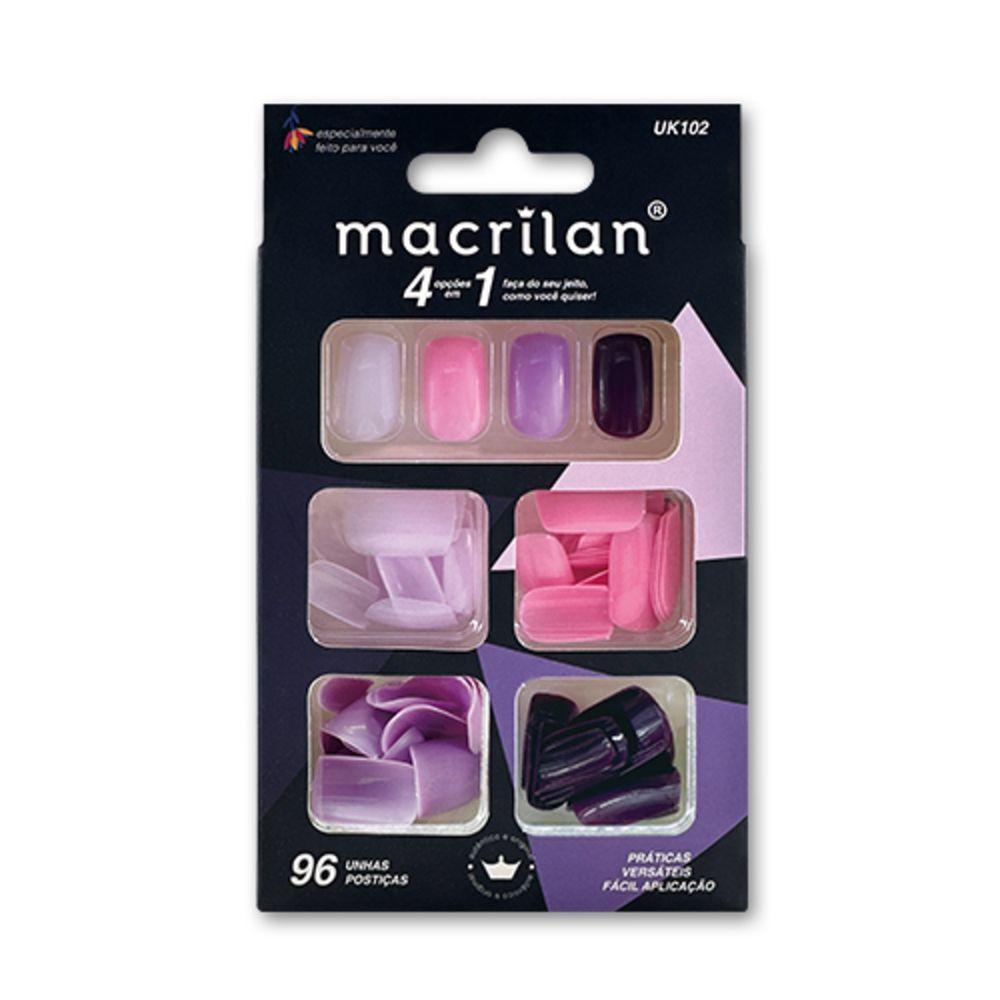 Macrilan Kit Unhas Médias 4 Cores C-96 Unidades Uk102 - 1