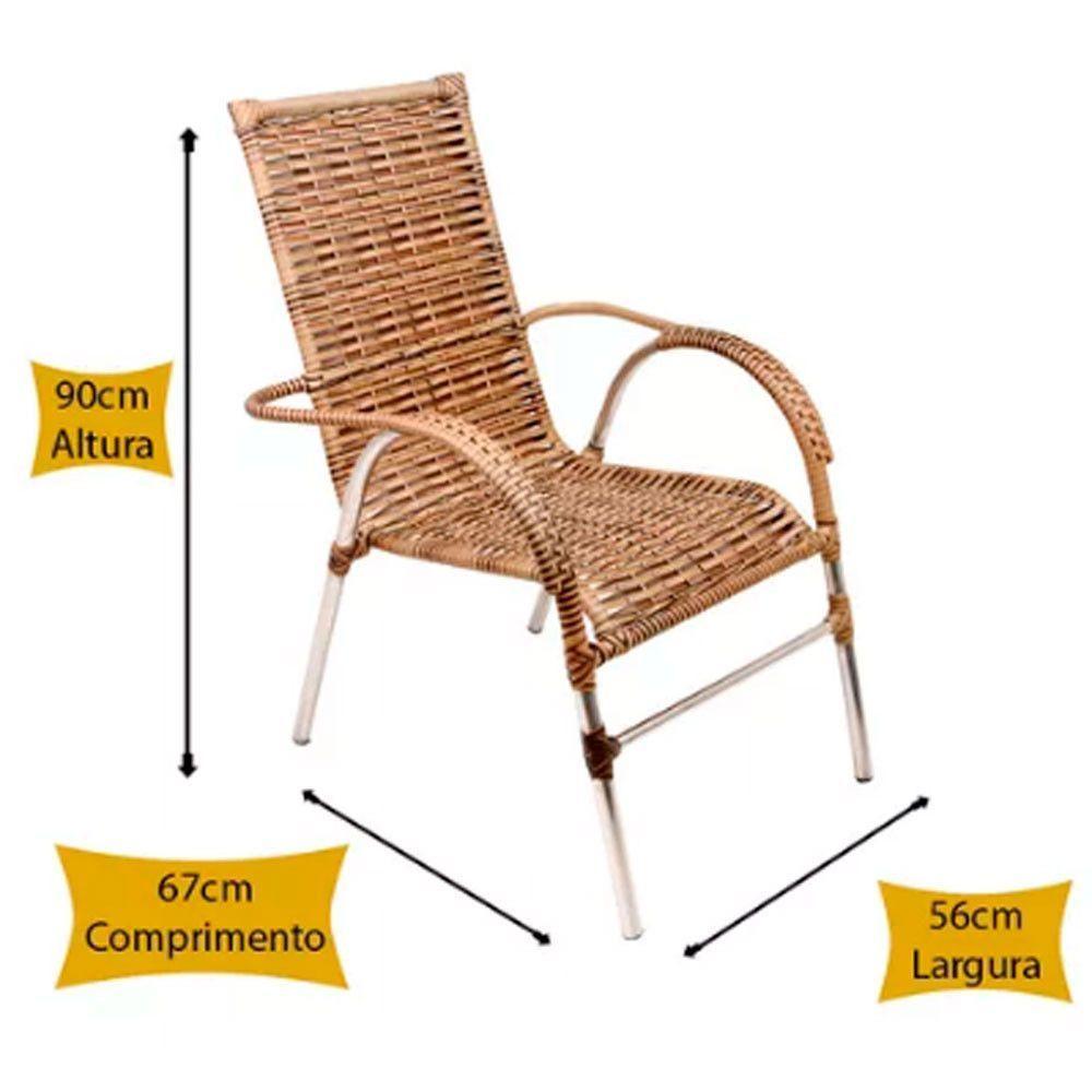 Jogo 6 Cadeiras E Mesa Vênus Para Area Externa Trama Capuccino - 4