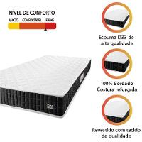 Colchão Solteiro Espuma D33 New Millenium 88x188x19cm Branco/preto Hellen Pret/branc - 2