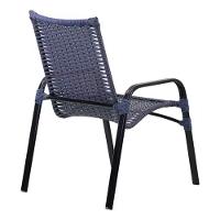 4 Cadeiras E Mesa Tampo Ripado Em Alumínio  Preto - 6