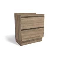 Gabinete de Cozinha Modulado Balcão Maxxi G755 2 Gavetas c/Tampo 80cm Nogal/Preto - Kappesberg - 8