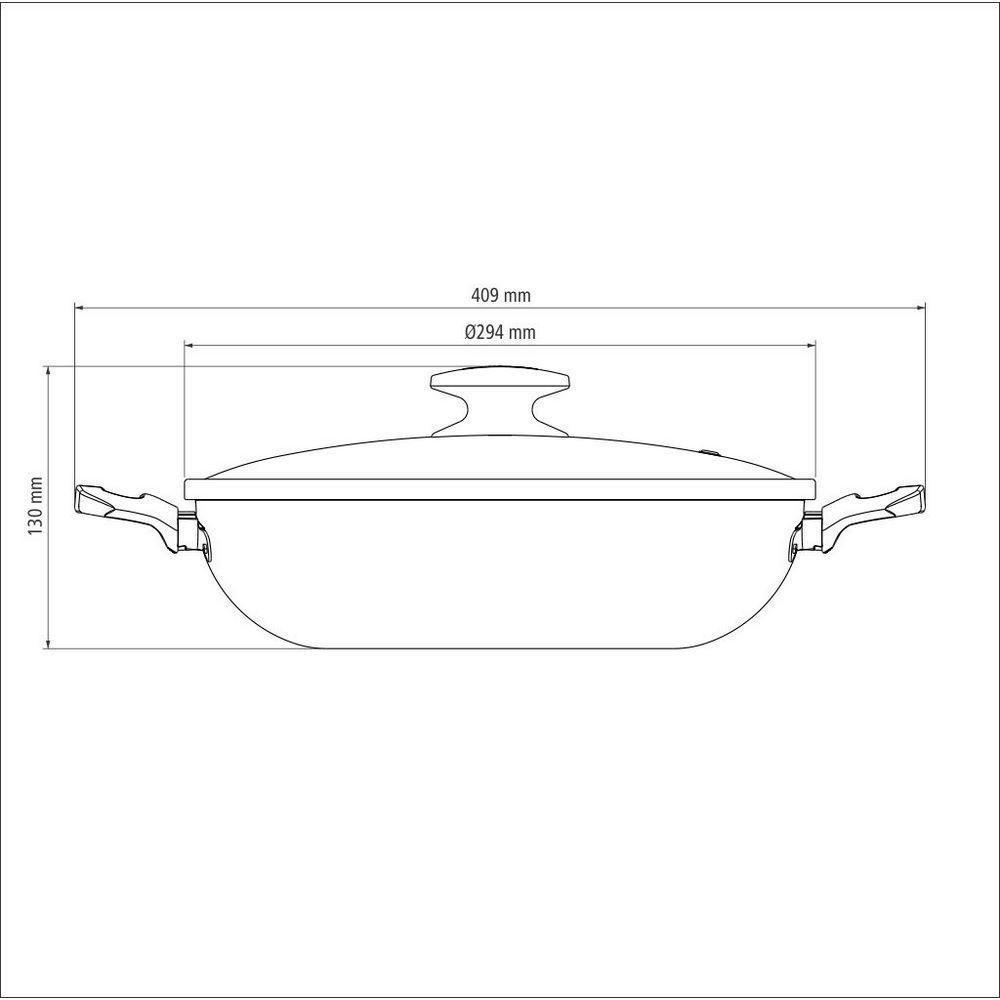 Panela Wok Antiaderente 3,3l Com Tampa Loreto Tramontina Cor:vermelho Vermelho - 4