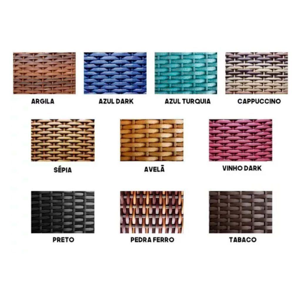 Jogo 4 Cadeiras E Mesa Garden Alumínio Trama Argila - 2