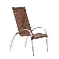 Jogo 4 Cadeiras E Mesa Garden Alumínio Trama Argila - 6