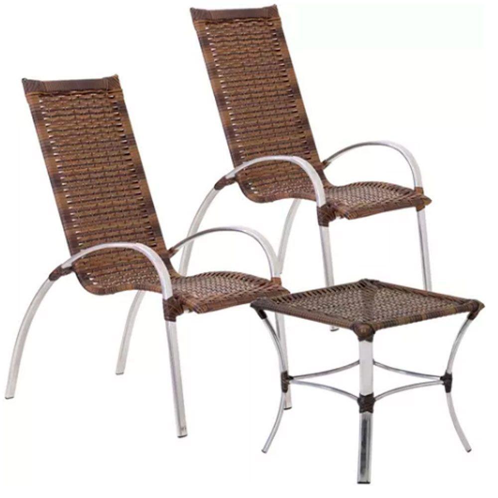 Jogo De 4 Cadeiras E Mesa Em Alumínio Garden  Argila - 2