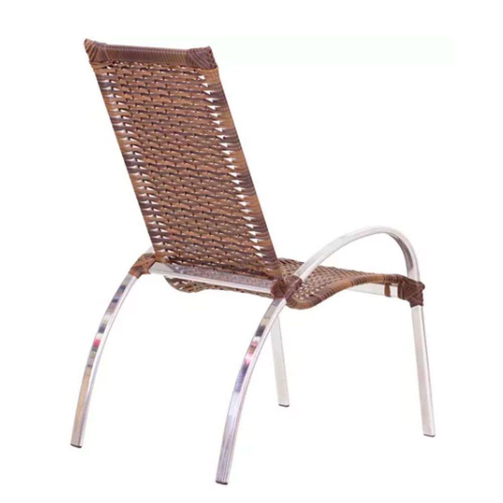 Jogo De 4 Cadeiras E Mesa Em Alumínio Garden  Argila - 3