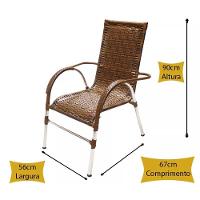 Jogo 6 Cadeiras E Mesa De Centro Vênus  Argila - 5