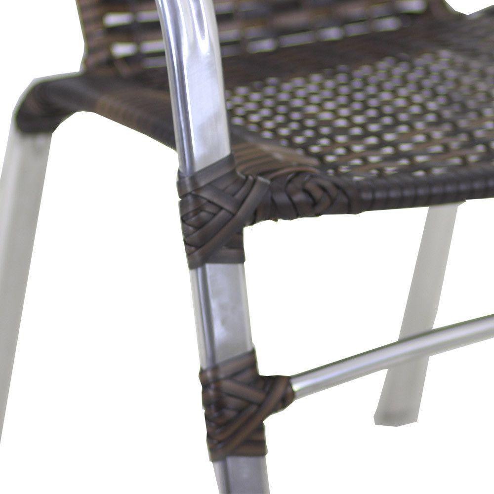 Conjunto De 6 Cadeiras E Mesa Floripa Em Alumínio Trama Argila - 4