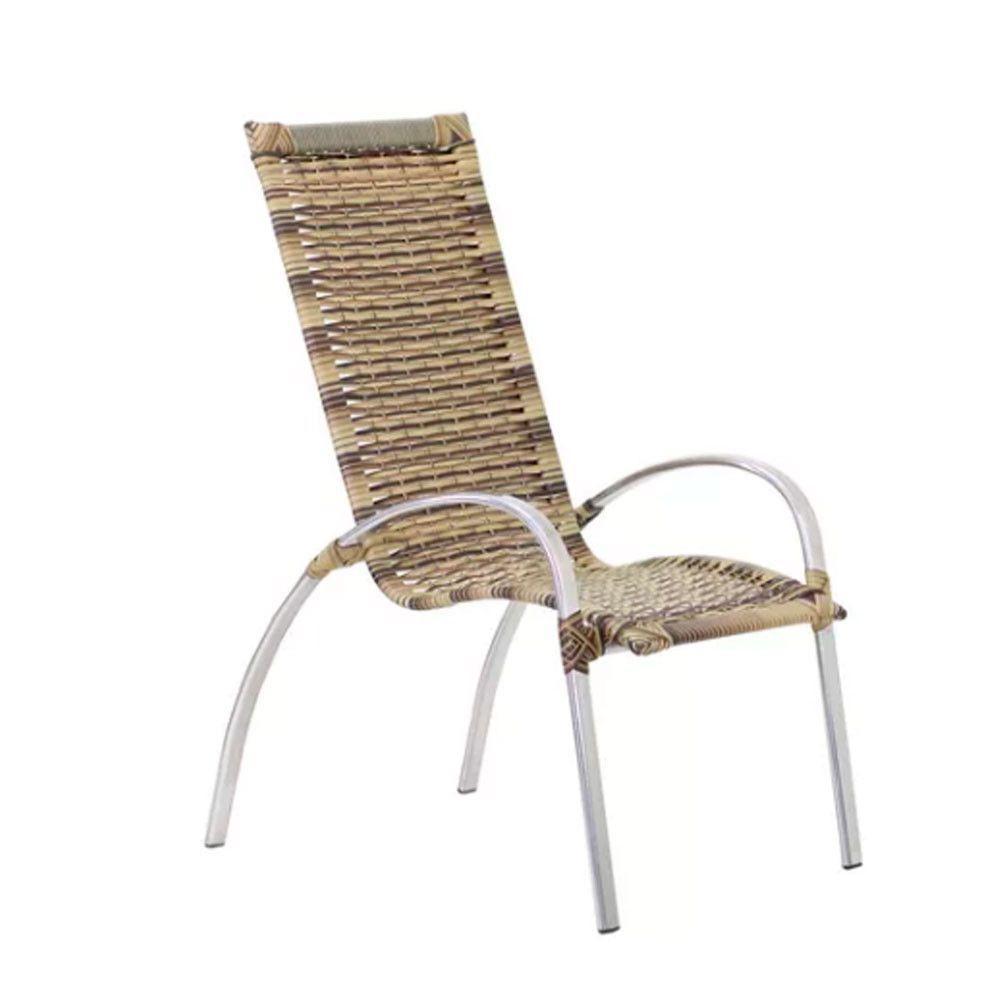 Jogo 4 Cadeiras E Mesa Garden Alumínio Trama Capuccino - 3