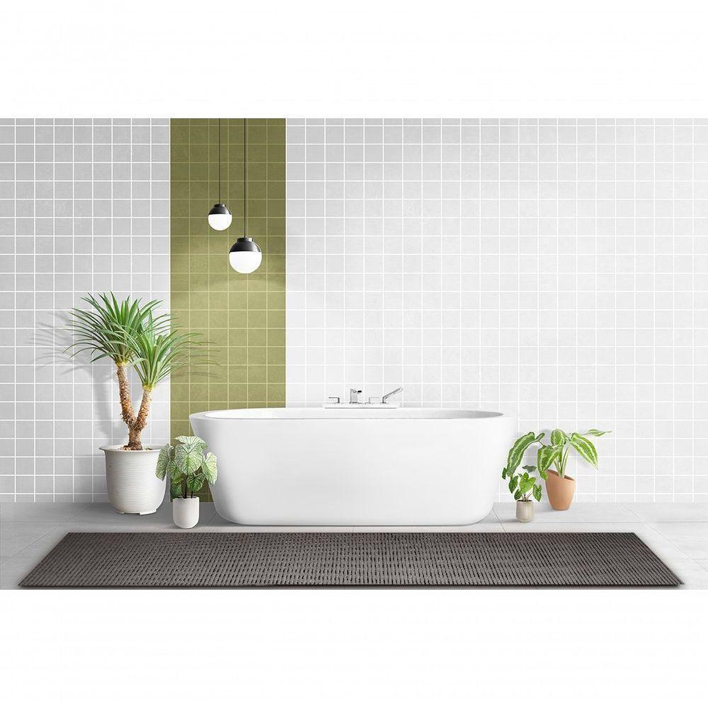 Tapete Passadeira Emborrachada Pvc Antiderrapante 0,65x3,00m Cinza - 2